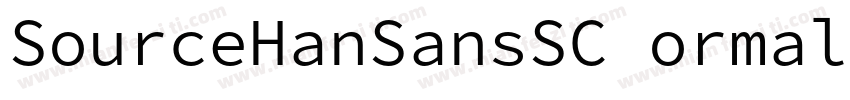 SourceHanSansSC ormal字体转换